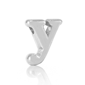 Letterkralen DQ metaal Y Antiek zilver (nikkelvrij)