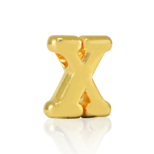 Letterkralen DQ metaal X Goud (nikkelvrij)