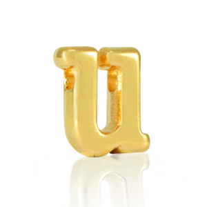 Letterkralen DQ metaal U Goud (nikkelvrij)