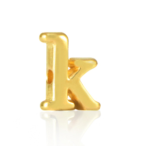 Letterkralen DQ metaal K Goud (nikkelvrij)