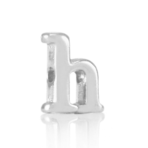 Letterkralen DQ metaal H Antiek zilver (nikkelvrij)