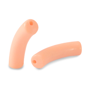 Acryl kralen tube Salmon pink