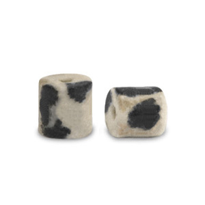 Natuursteen kralen dalmatian stone disc 2x2mm Greige