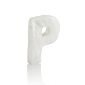 Schelp hangers specials letter P White (natuurlijke kleur)