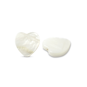 Schelp kralen hart White (natuurlijke kleur schelp)