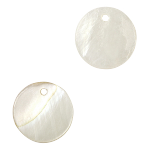 Schelp hangers specials 8mm White (natuurlijke kleur schelp)