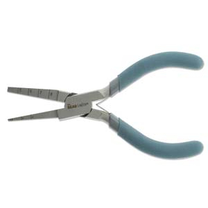 Beadsmith Square Rite tang met veer Turquoise-zilver