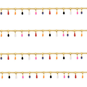 Roestvrij stalen (RVS) Stainless steel onderdelen jasseron spike Goud-multicolour