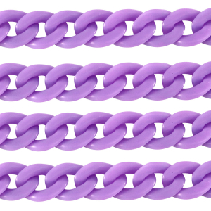 Acrylic chain 18mm matt Petal purple