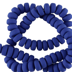 Polymeer kralen rondellen 7mm Bold blue