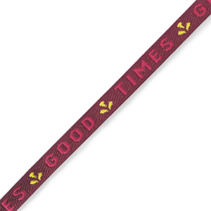 Lint met tekst "good times" Purple-pink