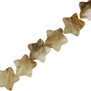 Natuursteen kralen ster Beige
