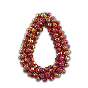 Top facet hangers druppel Sienna red AB