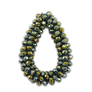 Top facet hangers druppel Olive green