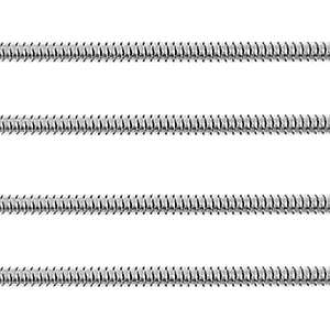 Roestvrij stalen (RVS) Stainless steel onderdelen jasseron snake 2.5mm Zilver