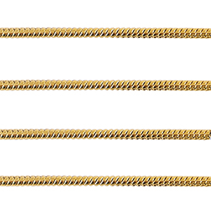 Roestvrij stalen (RVS) Stainless steel onderdelen jasseron snake 1.6mm Goud