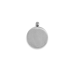 Roestvrij stalen (RVS) Stainless steel bedels La Luna volle maan Silver