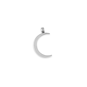 Roestvrij stalen (RVS) Stainless steel bedels La Luna maan Silver