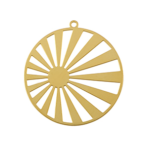 Roestvrij stalen (RVS) Stainless steel bedels bohemian 28mm Gold