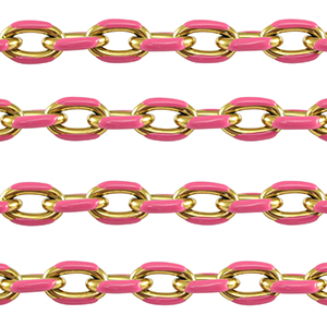 Roestvrij stalen (RVS) Stainless steel onderdelen jasseron ankerketting Gold-pink