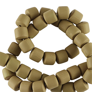 Polymeer kralen 6mm Ochre brown
