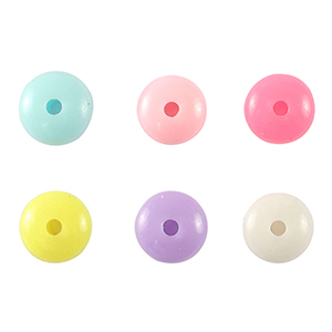 Acryl look kralen rondel Multicolour pastel