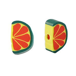 Polymeer kralen fruit Green-red