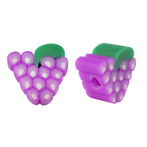 Polymeer kralen druif Purple-green