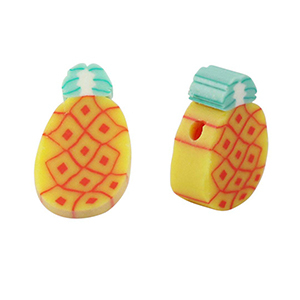 Polymeer kralen ananas Yellow-green