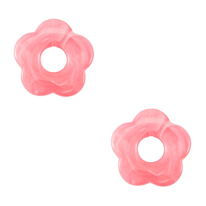 Acryl bedels bloem Azalea pink
