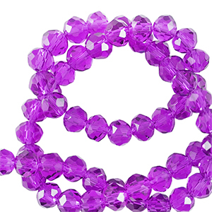 Top Facet kralen 3x2mm disc Tillandsia purple