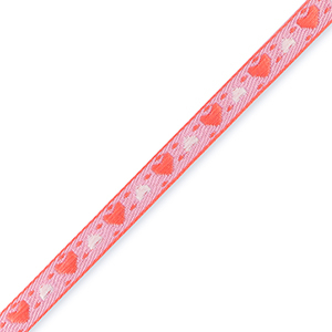 Lint met tekst hearts Paisley purple-amarena red