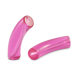 Acryl tube kralen Magenta purple