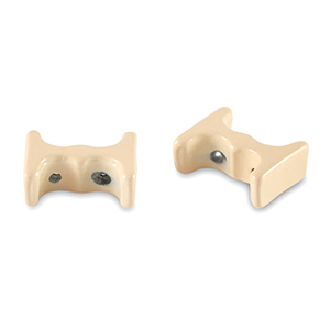 Tile beads Apricot beige