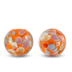 Glaskralen 14mm Transparent-orange