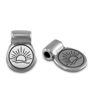 Schuivers DQ metaal zon Antiek zilver (nikkelvrij)