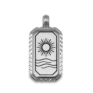 Bedels DQ metaal zon Antiek zilver (nikkelvrij)