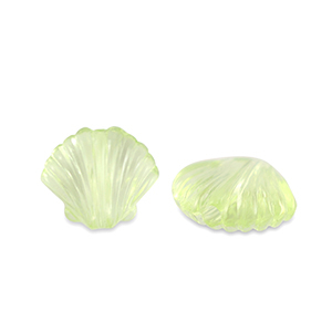 Acryl kralen schelp Transparent light green