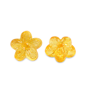 Acryl kralen bloem Transparent spectra yellow
