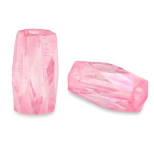 Top Facet kralen tube Peonia pink