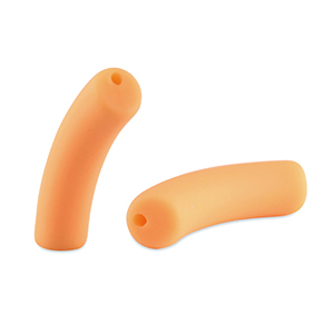 Acryl tube kralen matt Paradise peach