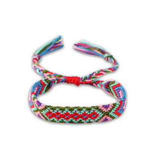 Trendy enkelbandjes Army green-pink