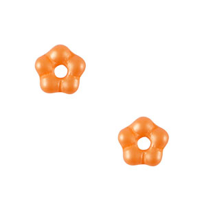 Czech kralen bloem 5mm Orange