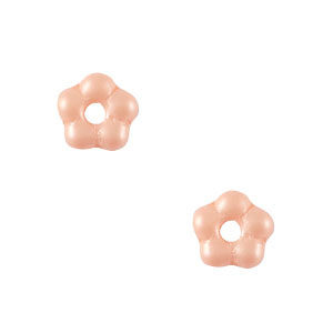 Czech kralen bloem 5mm Peach blush pink