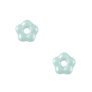 Czech kralen bloem 5mm Light blue
