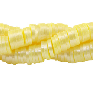 Katsuki kralen 4mm Light yellow-pearl shine coating