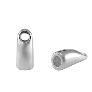 Eindkapjes metaal DQ &Oslash;2.8mm Antiek zilver (nikkelvrij)