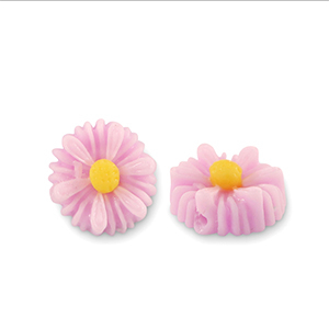 Resin kralen bloem 12mm Lilac pink