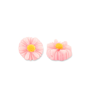 Resin kralen bloem 8mm Light pink