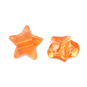 Acryl kralen ster Transparent orange